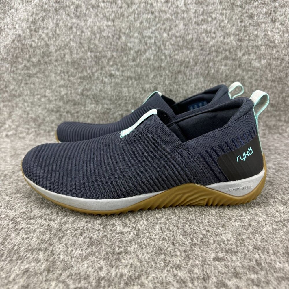 ✅Womens 9W Blue Ryka Echo Knit Slip-On Sneakers Casual Comfort Athletic Shoes